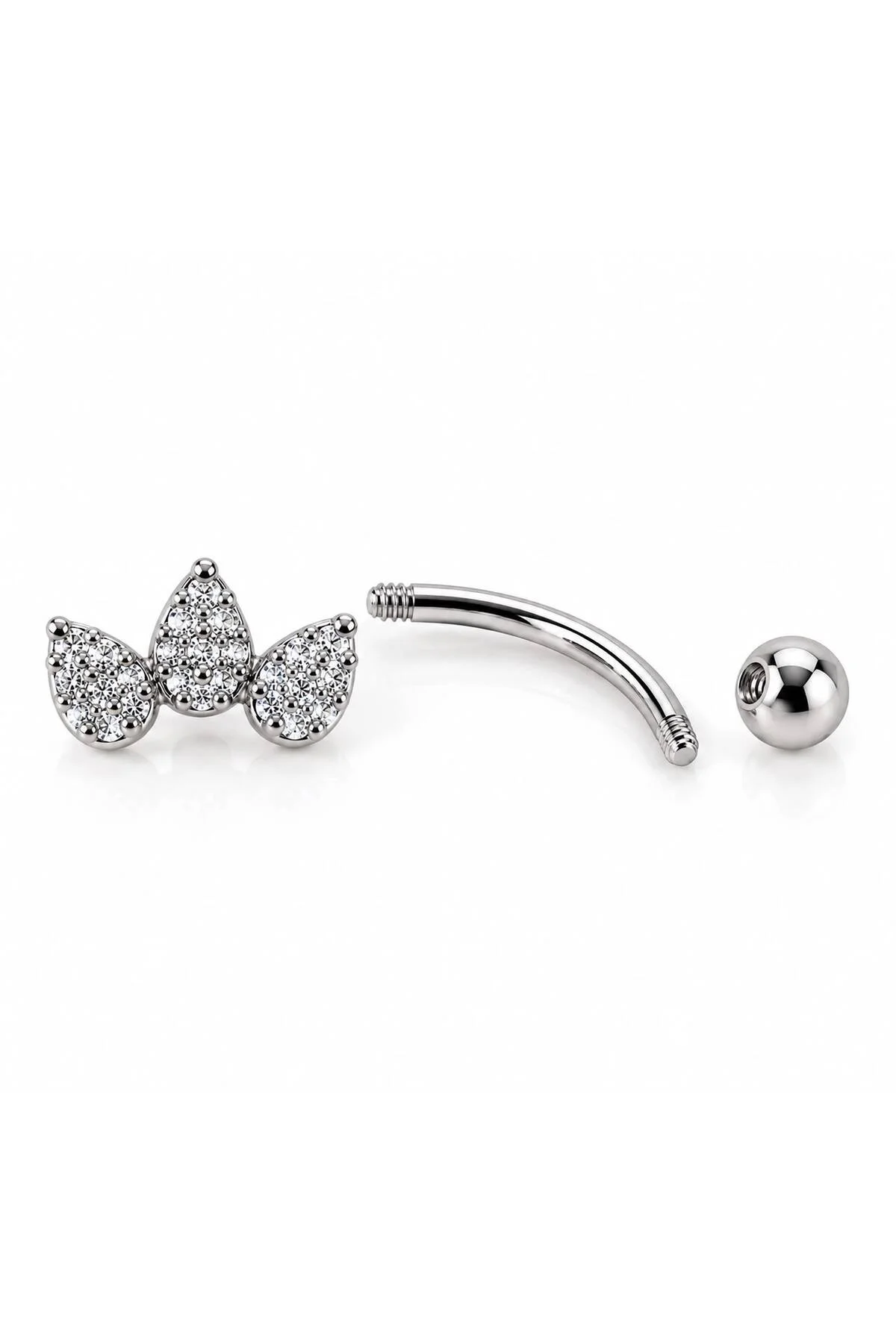 1 adet zirkon taşlı rook piercing 1 adet zirkon taşlı rook piercing