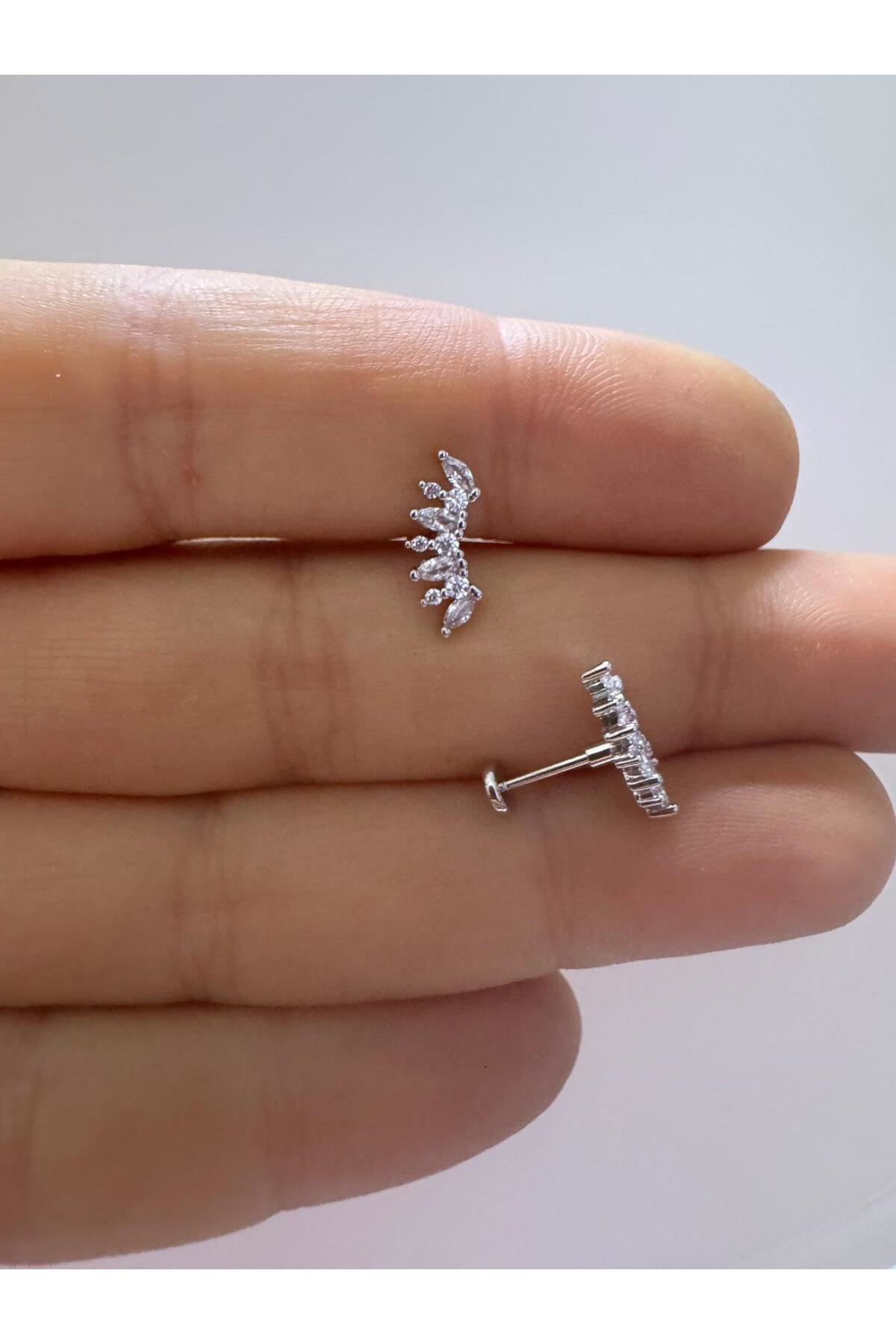 1 adet zirkon taşlı tragus helix lobe conch uyumlu piercing Fiyatı, Yorumları ve Özellikleri