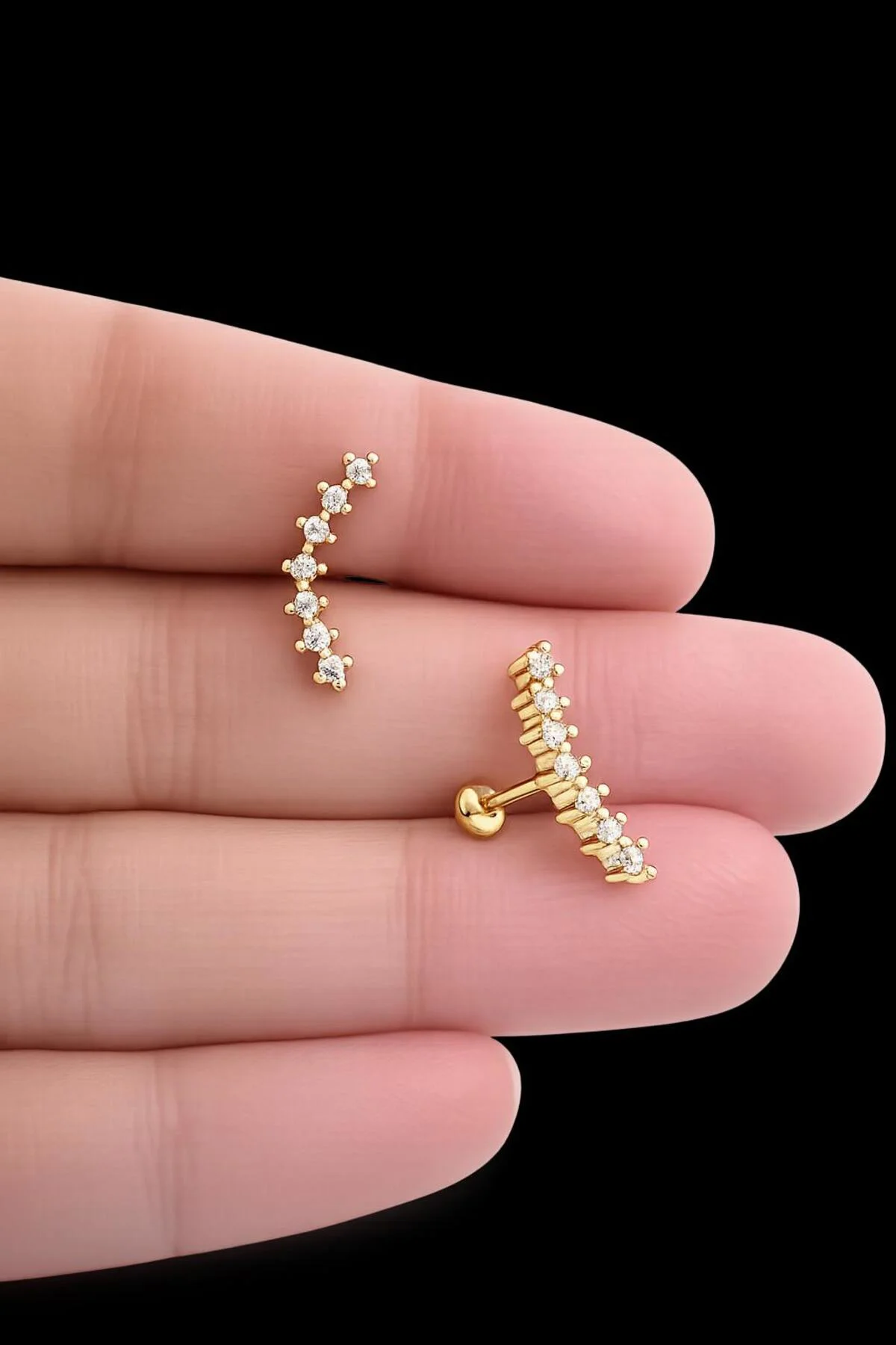 1 adet zirkon taşlı helix kıkırdak piercing küpe Fiyatı, Yorumları ve Özellikleri