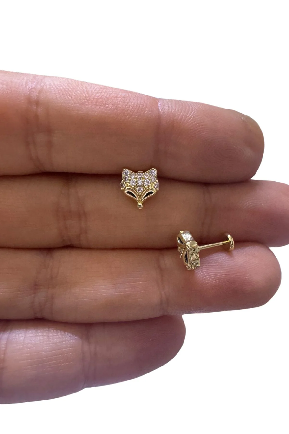 1 ADET ZİRKON TAŞLI TİLKİ TRAGUS HELİX LOBE UYUMLU PİERCİNG Fiyatı, Yorumları ve Özellikleri