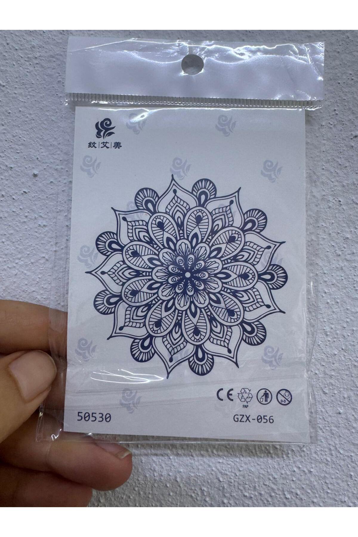 1 ay kalıcı 12 saat sonra kararan mandala yarı kalıcı tattoo geçi
