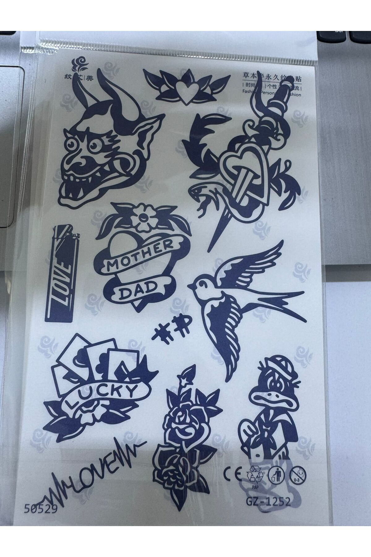 Arescollection 1 Ay Kalıcı 12 Saat Sonra Kararan Yarı Kalıcı 10 Lu Tattoo Geçici