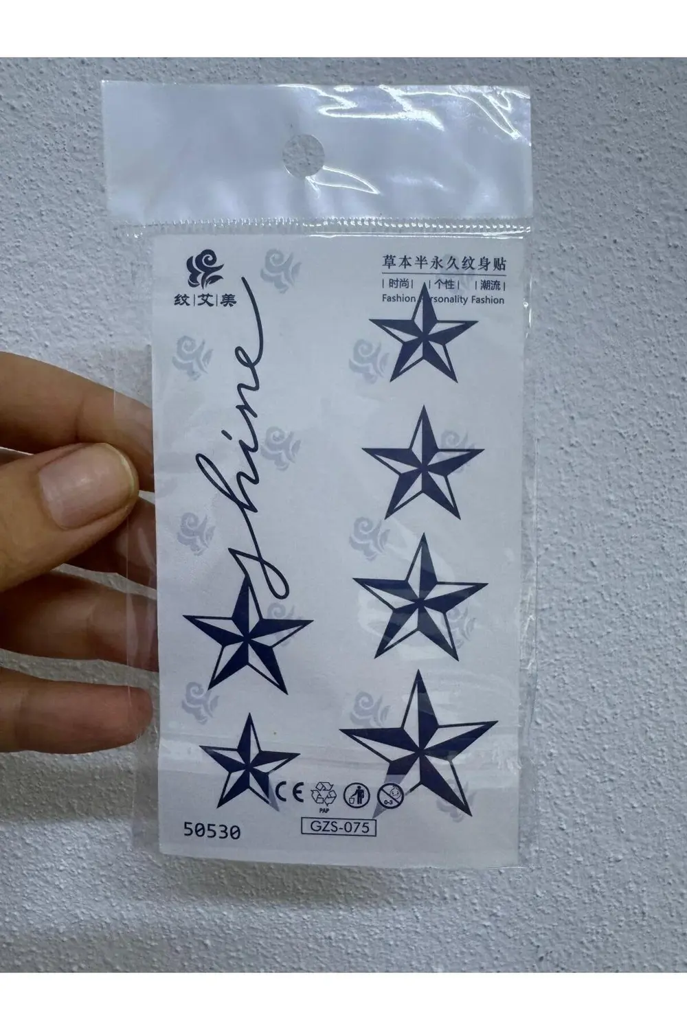 Arescollection 1 Ay Kalıcı 12 Saat Sonra Kararan 6 Lı Yıldız Yarı Kalıcı Tattoo