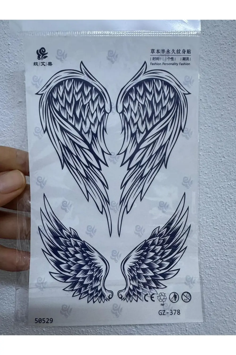 Arescollection 1 Ay Kalıcı 12 Saat Sonra Kararan Kanat Yarı Kalıcı Tattoo Geçici