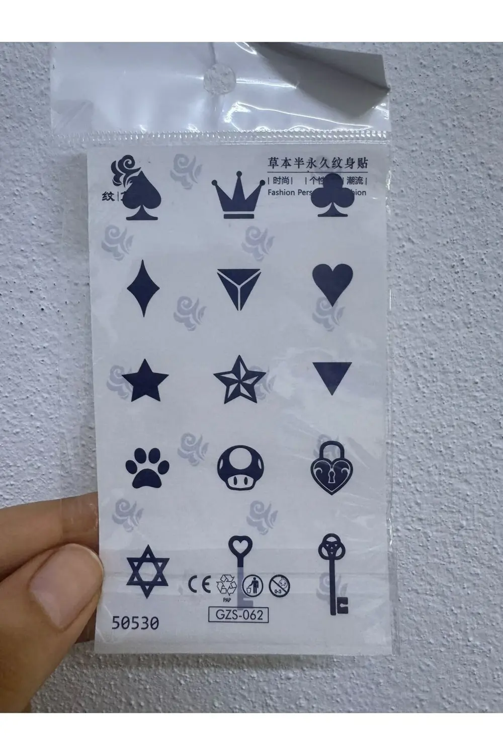 Arescollection 1 Ay Kalıcı 12 Saat Sonra Kararan Mini Çoklu Parmak El Yüz Tattoo