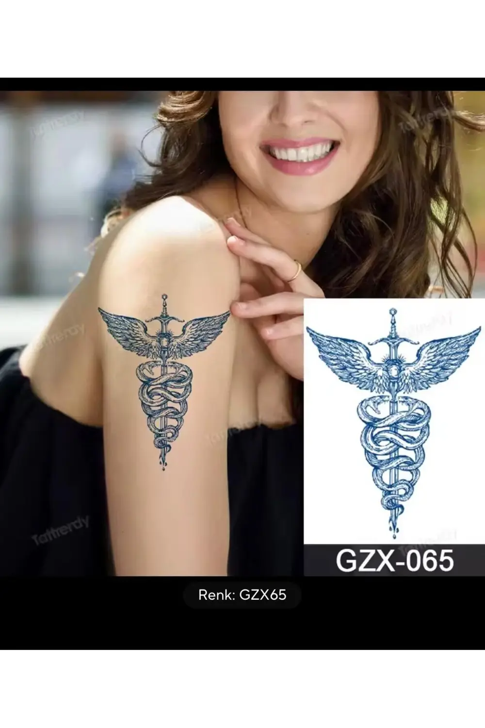 Arescollection 1 Ay Kalıcı 12 Saat Sonra Kararan Yarı Kalıcı Tattoo Geçici Dövme