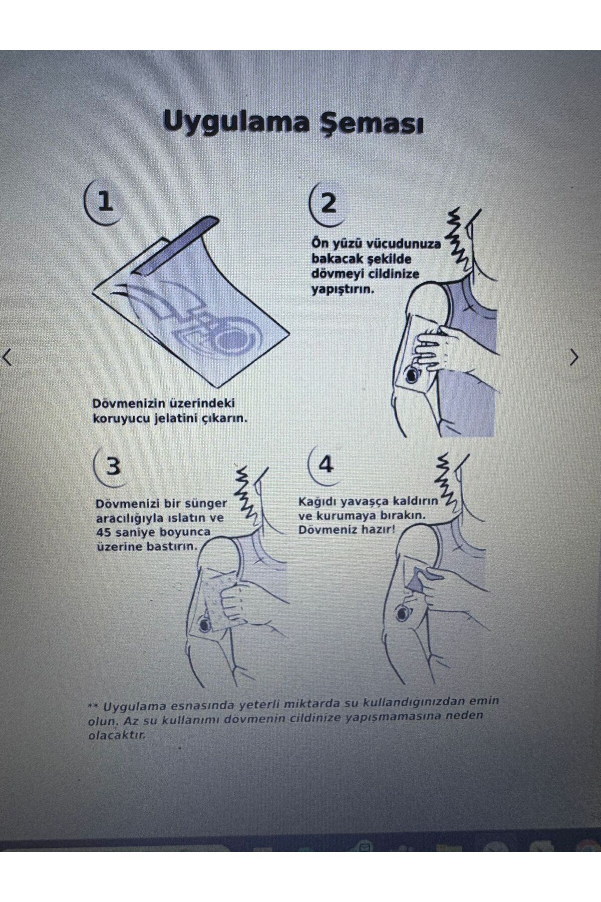 1 ay kalıcı GÖĞÜS SIRT ENSE İÇİN Tattoo dövme