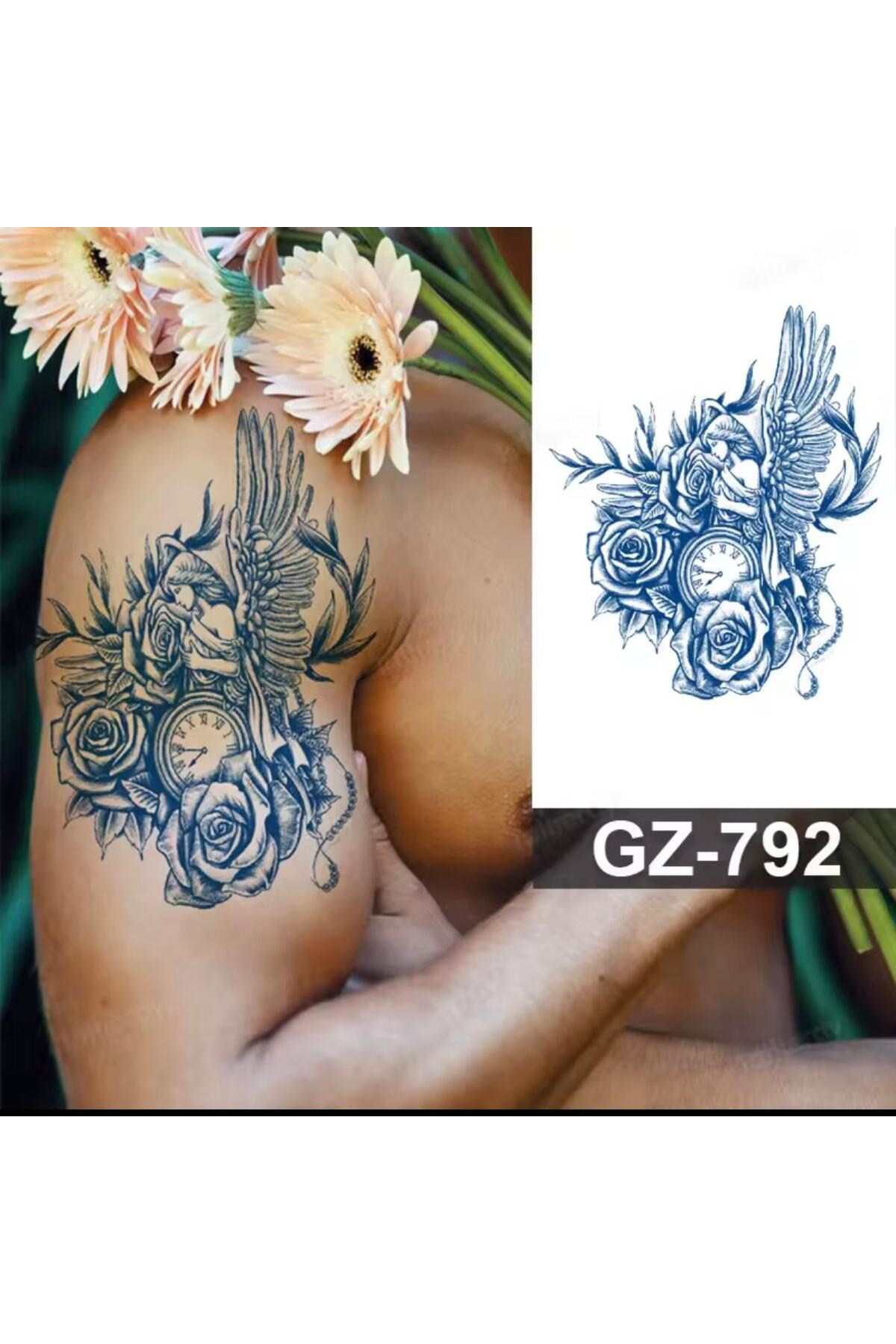 1 AY KALICI KOL BACAK GÖĞÜS TATTOO DÖVME