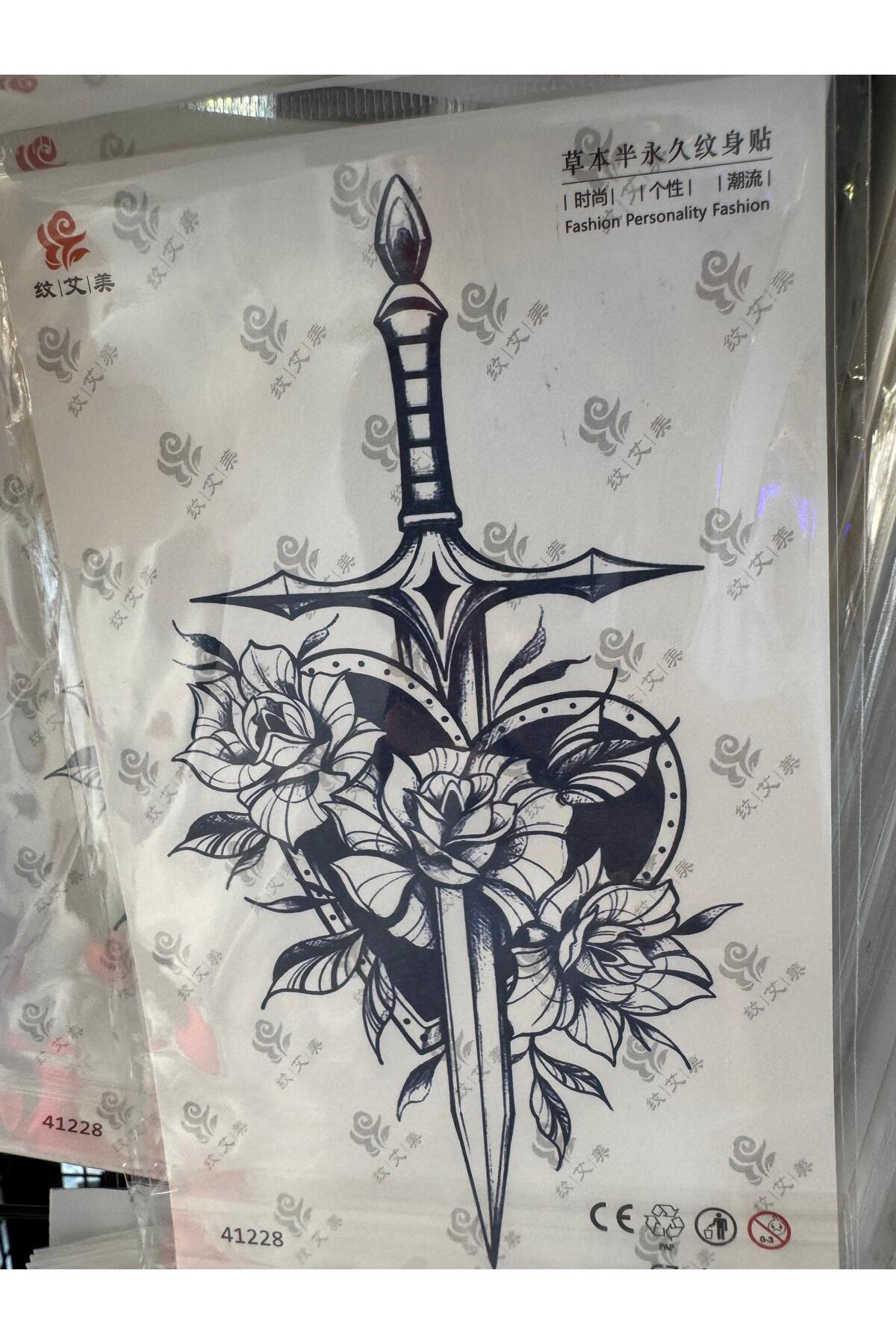 1 AY KALICI KOL BACAK GÖĞÜS TATTOO DÖVME