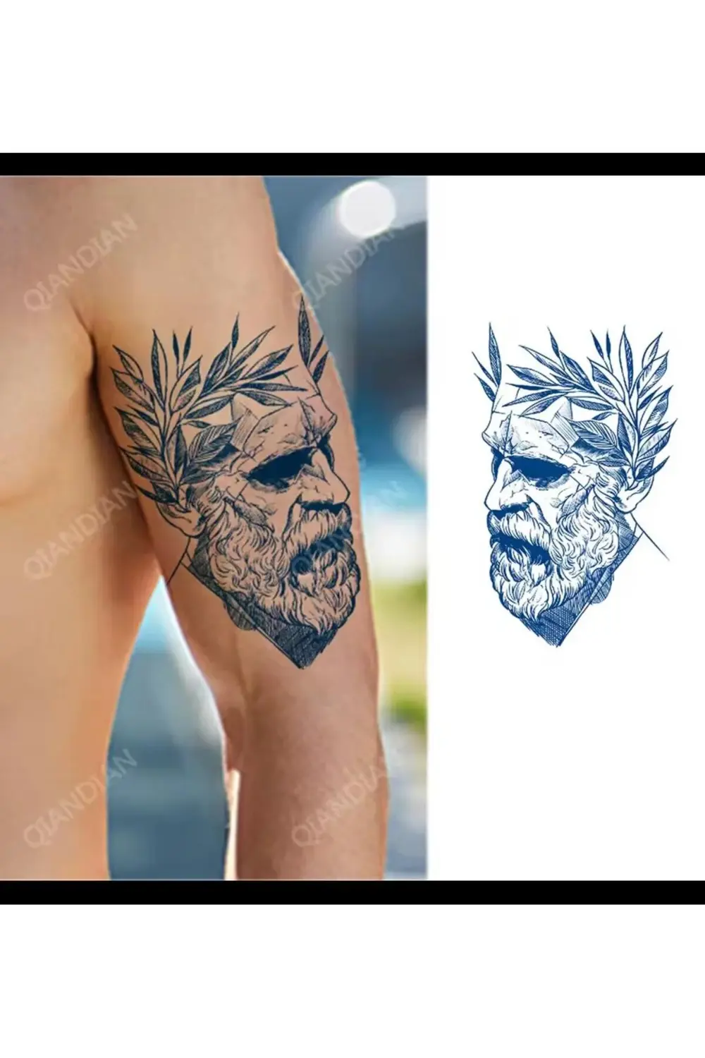 1 AY KALICI MİTOLOJİK KOL BACAK GÖĞÜS TATTOO DÖVME