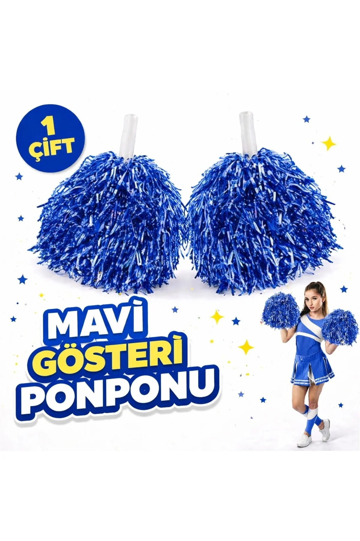 1 Çift ( 2 Adet ) Mavi Renk 23 Nisan 19 Mayıs 29 Ekim Okul Göster