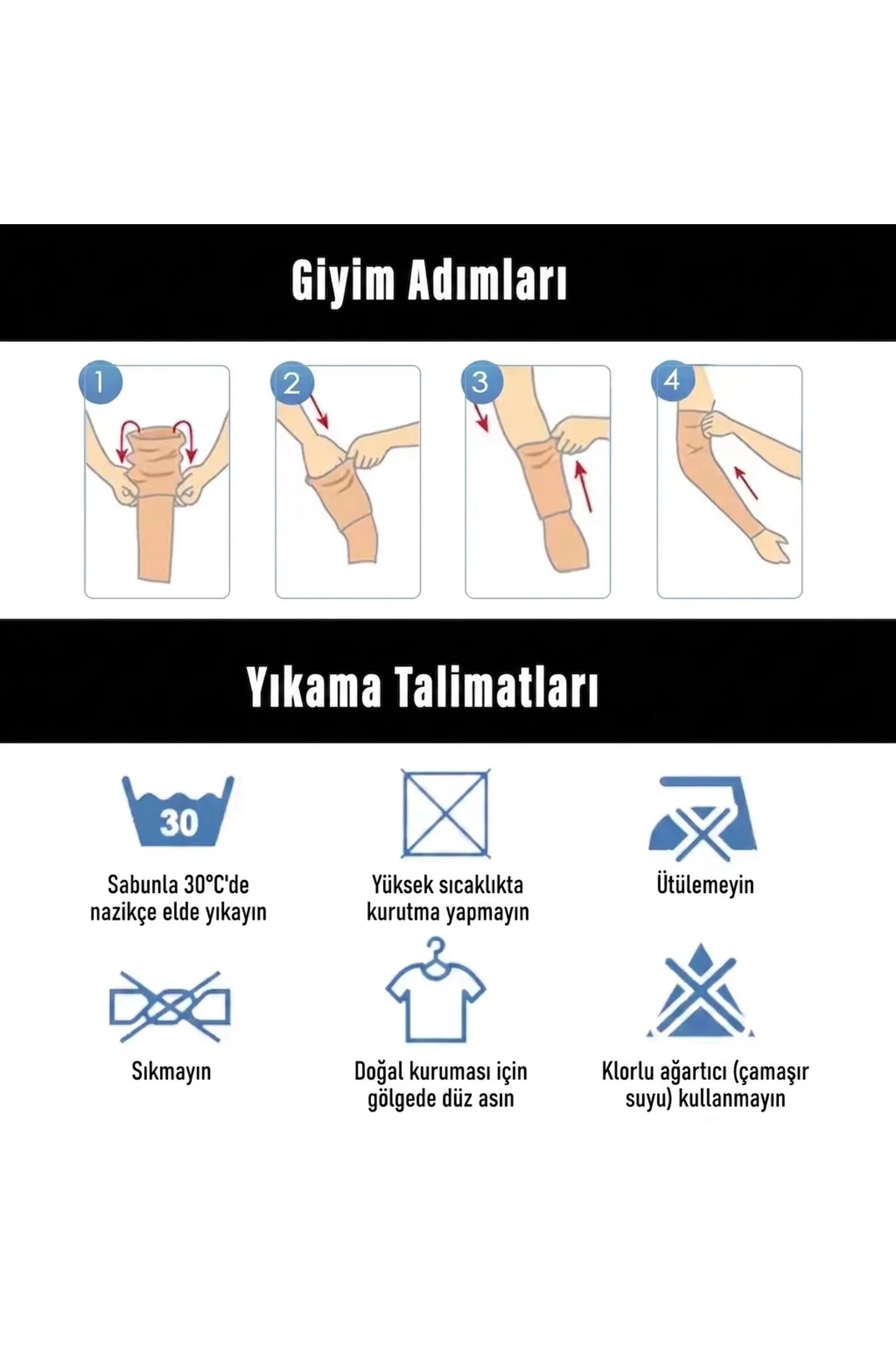 1 Çift Kol Güneş Koruyucu Manşet Kolluk Kaymaz Yazlık Erkek Kadın Açık Hava Sürüş UV Güneş Koruması