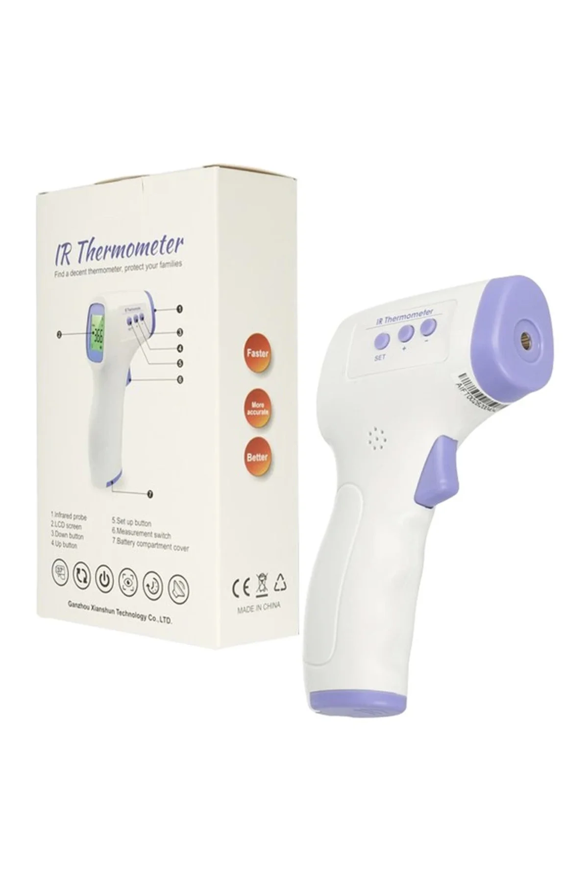 1 Cm-5 Cm Mesafe 32*c-42.2*c Arası Temassız Ateş Ölçer ( Lisinya 