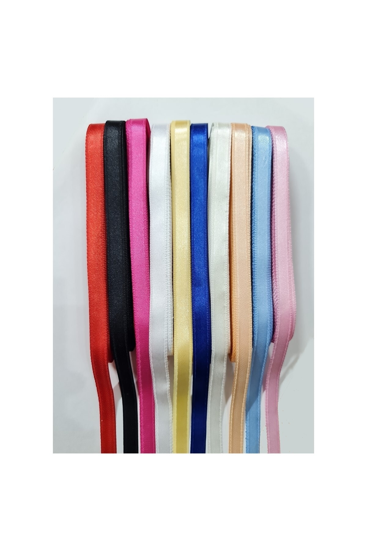 Tuhafiyecimiz 1 Cm Saten Kurdale Karışık Renkli 10 Adet (Farklı Renklerde Saten