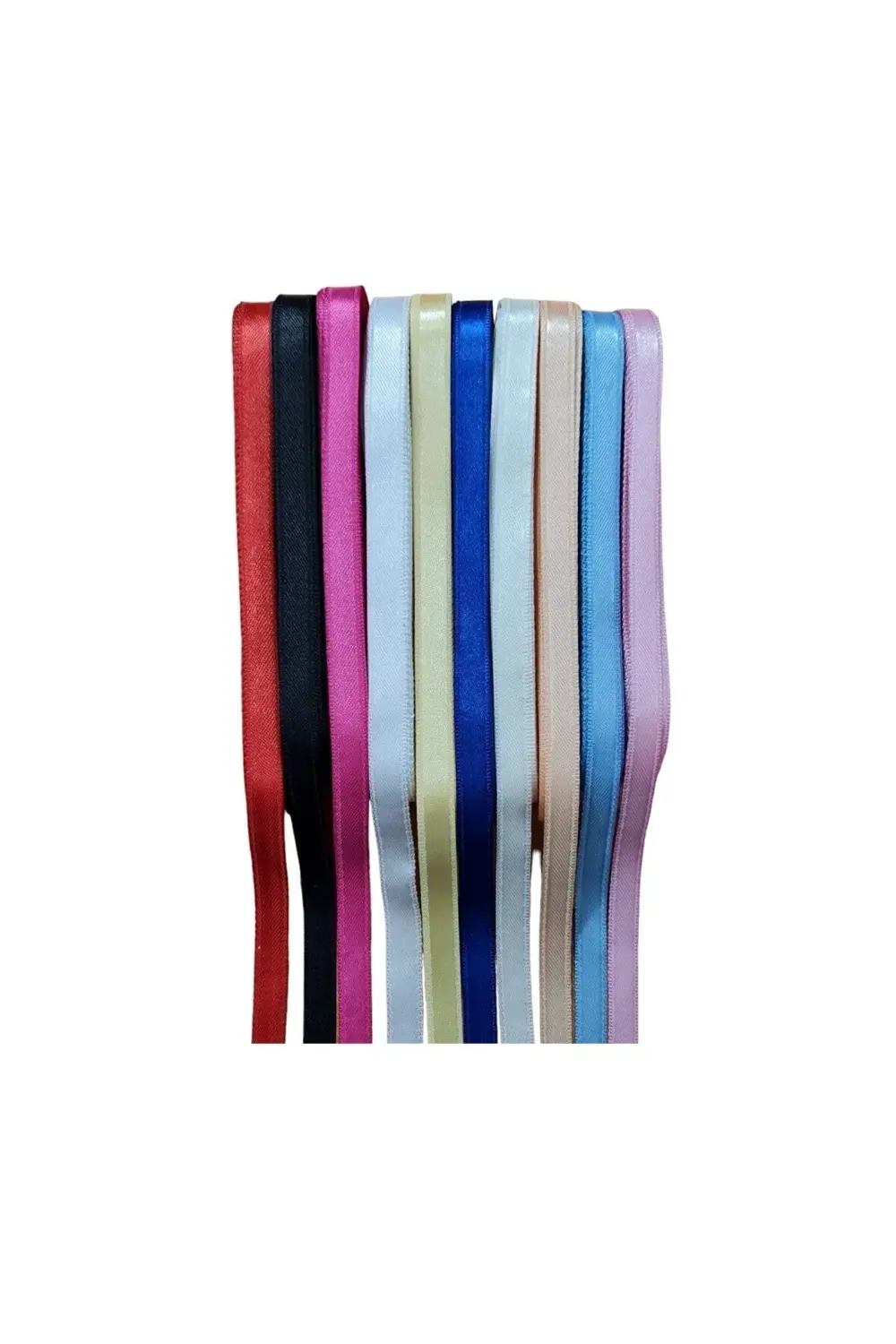 Tuhafiyecimiz 1 Cm Saten Kurdale Karışık Renkli 10 Adet (Farklı Renklerde Saten