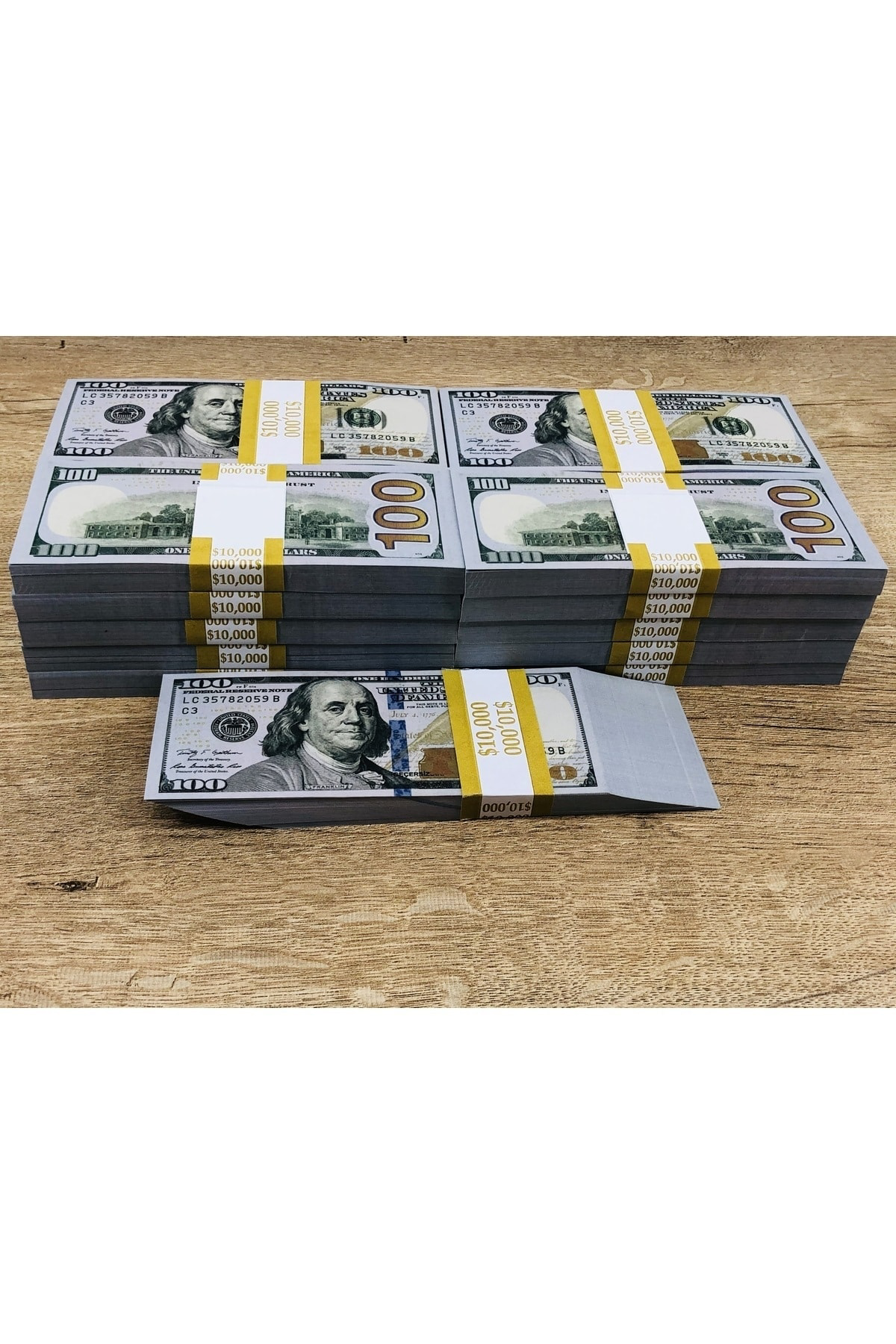 1 Deste Geçersiz 100 Dolar Renkli Gerçek Görünümlü Tam 100 Adet