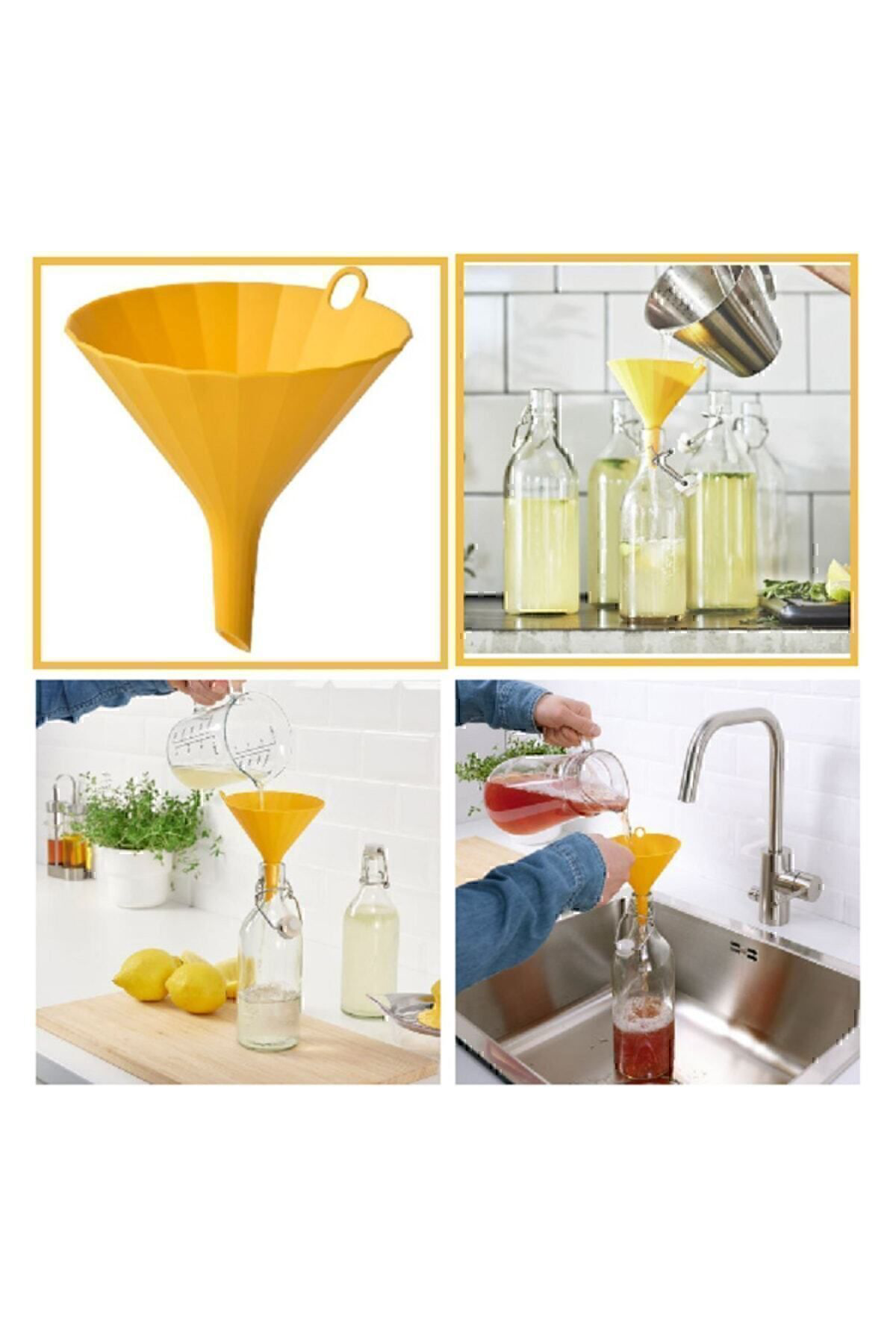 İkea 1 Huni Sarı 13 Cm Plastik