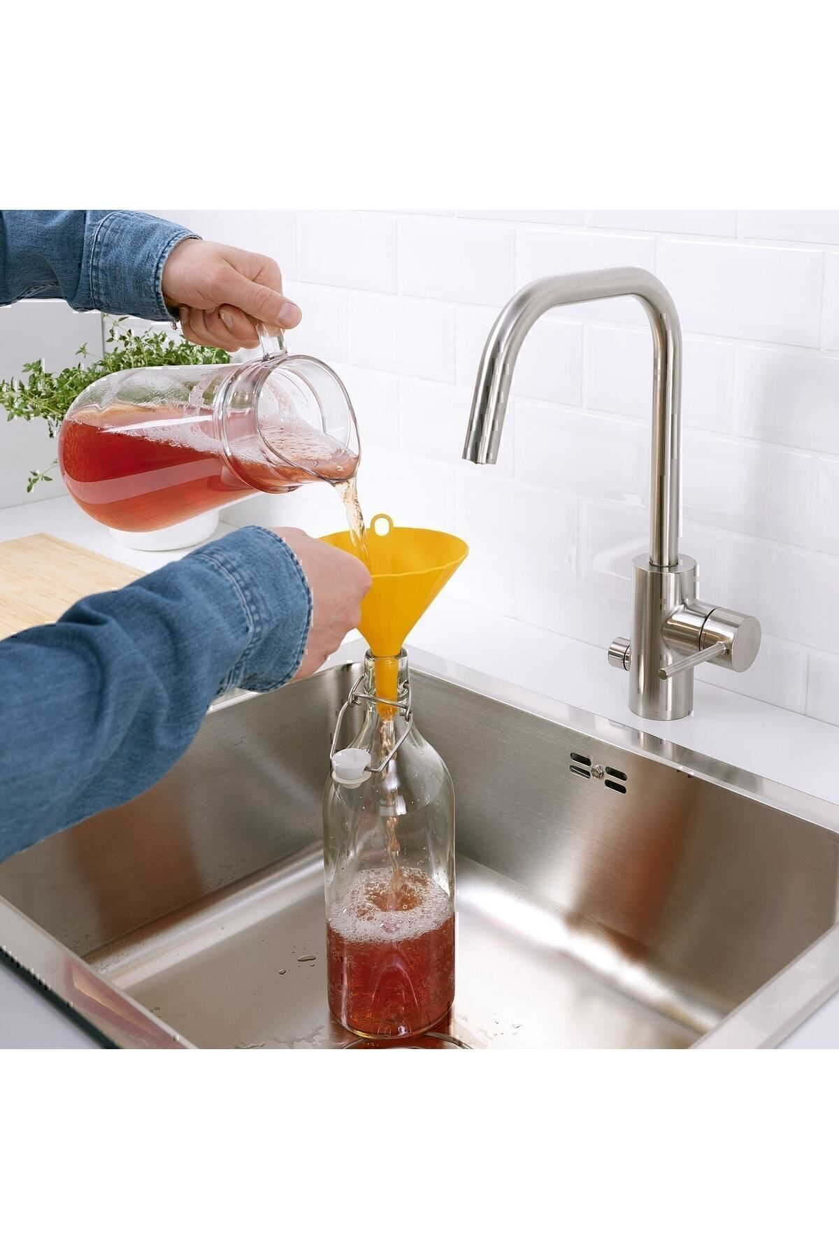 İkea 1 Huni Sarı 13 Cm Plastik