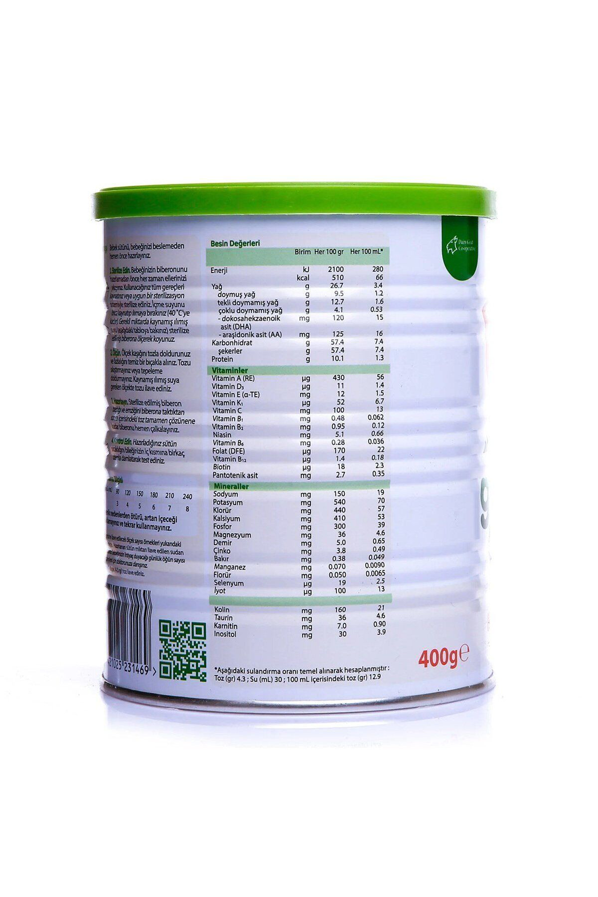 Golden Goat 1 Keçi Bebek Sütü 400 Gr