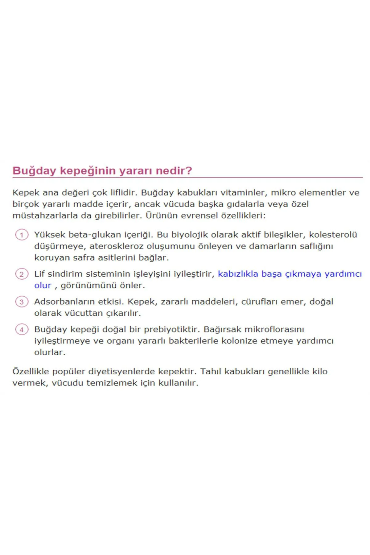1 Kg Buğday Kepeği Doğal Katkısız Lifli Buğday Kepeği