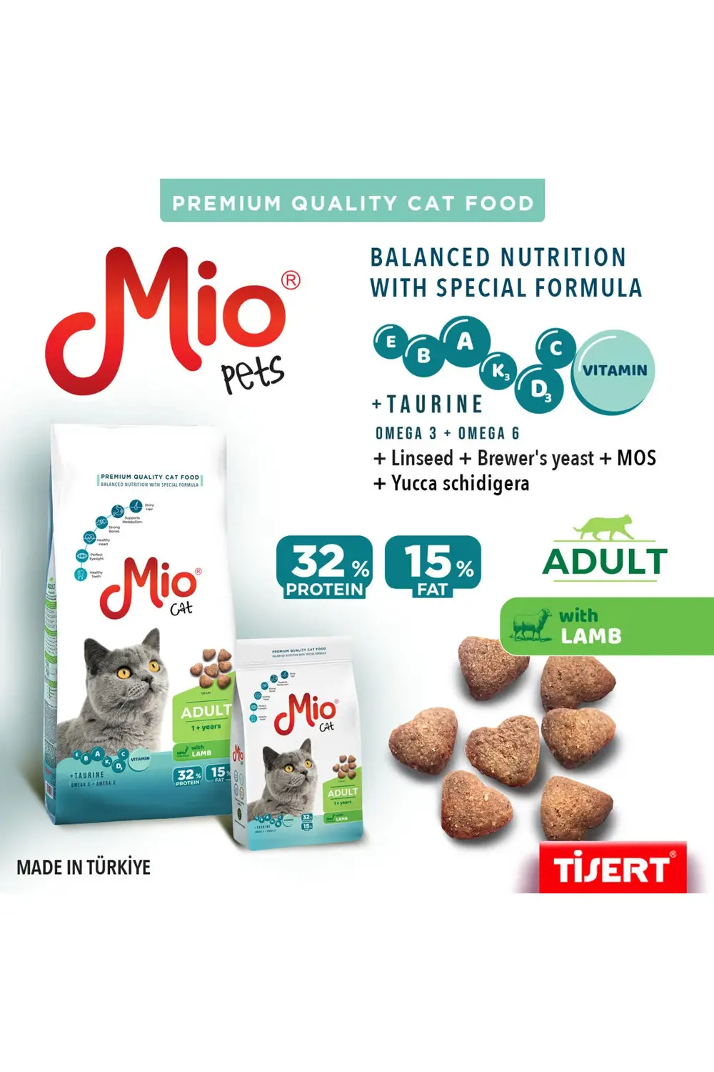 1 Kg Kuzu Etli Kedi Maması