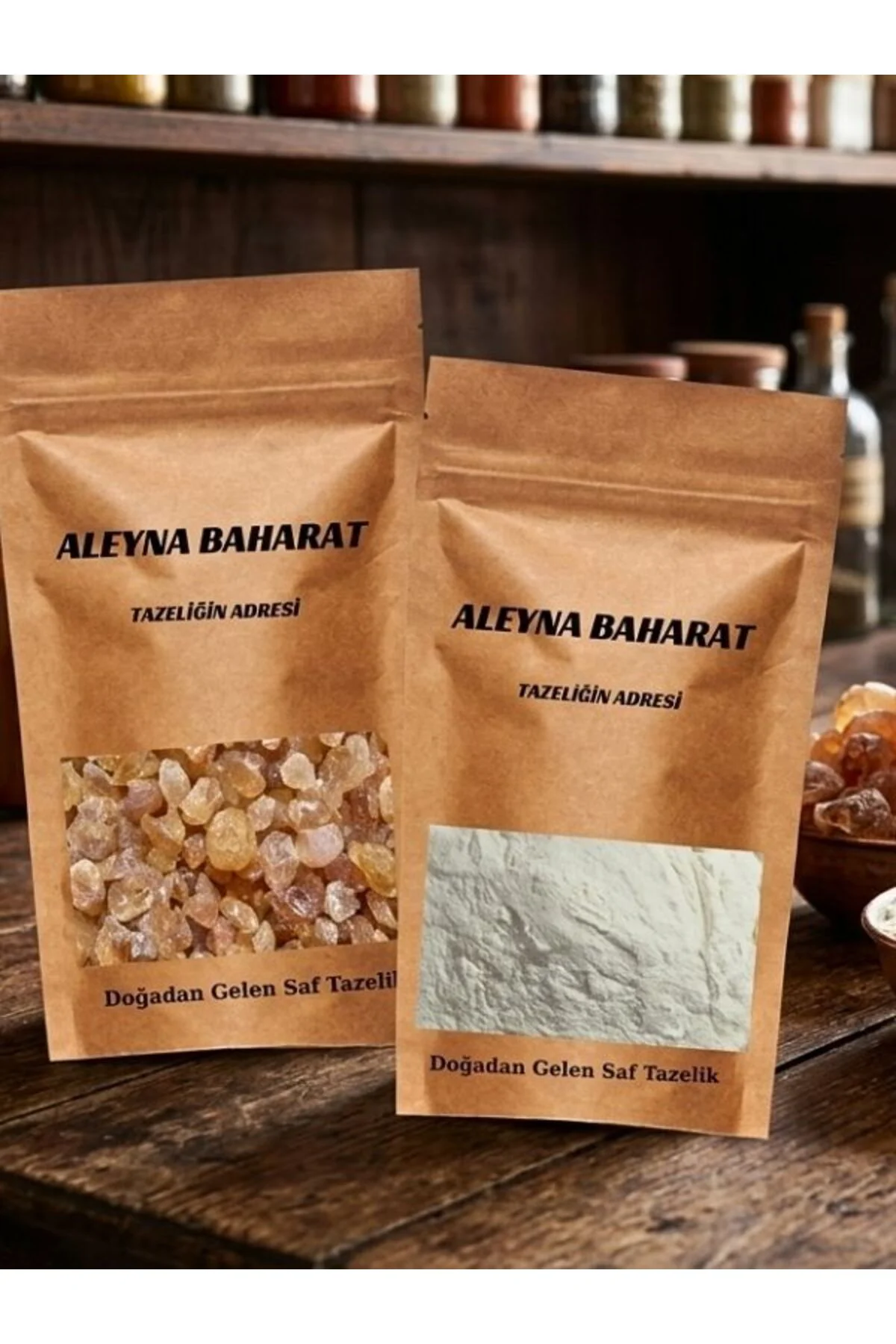1 Kg Tane Arap Zamkı + 1 Kg Gr Toz Arap Zamkı ( Zamkı Arabi - Aka
