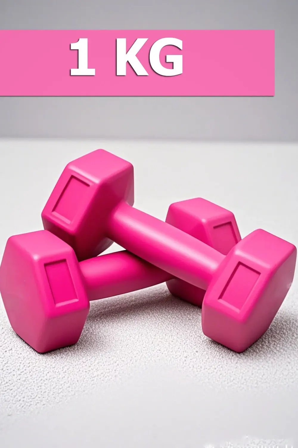 1 Kg x 2 Adet Dambıl Seti Köşeli Plastik 1 Kiloluk Dumbell Ağırlı