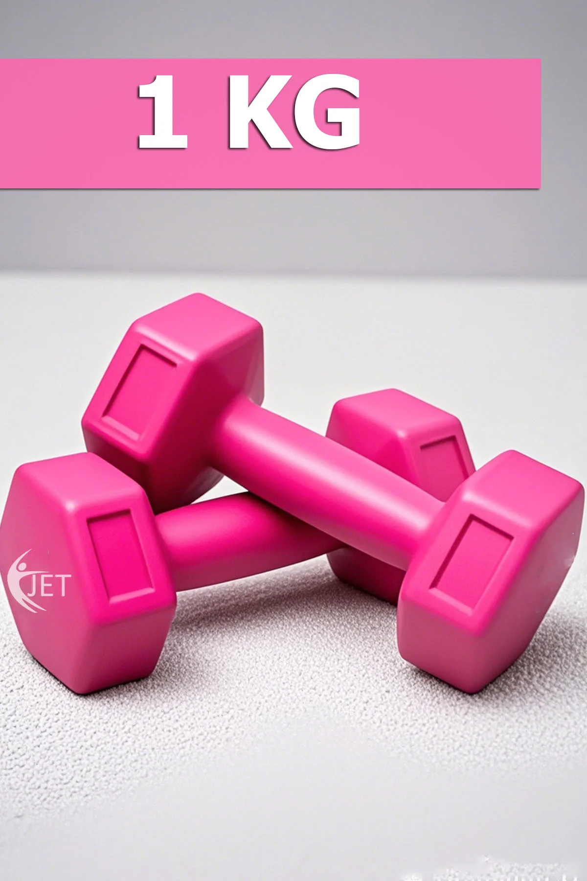 1 Kg X 2 Adet Dambıl Seti Köşeli Plastik Kiloluk Dumbell Ağırlık 