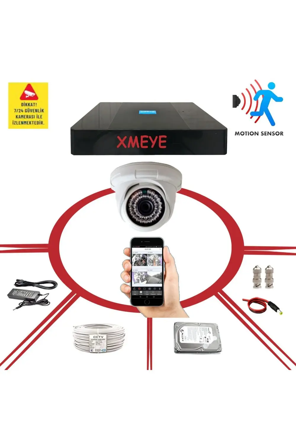 1' Li Hareket Algılayan 5 Mp Sony Lens 1080p 36 Ir Led Iç Mekan G