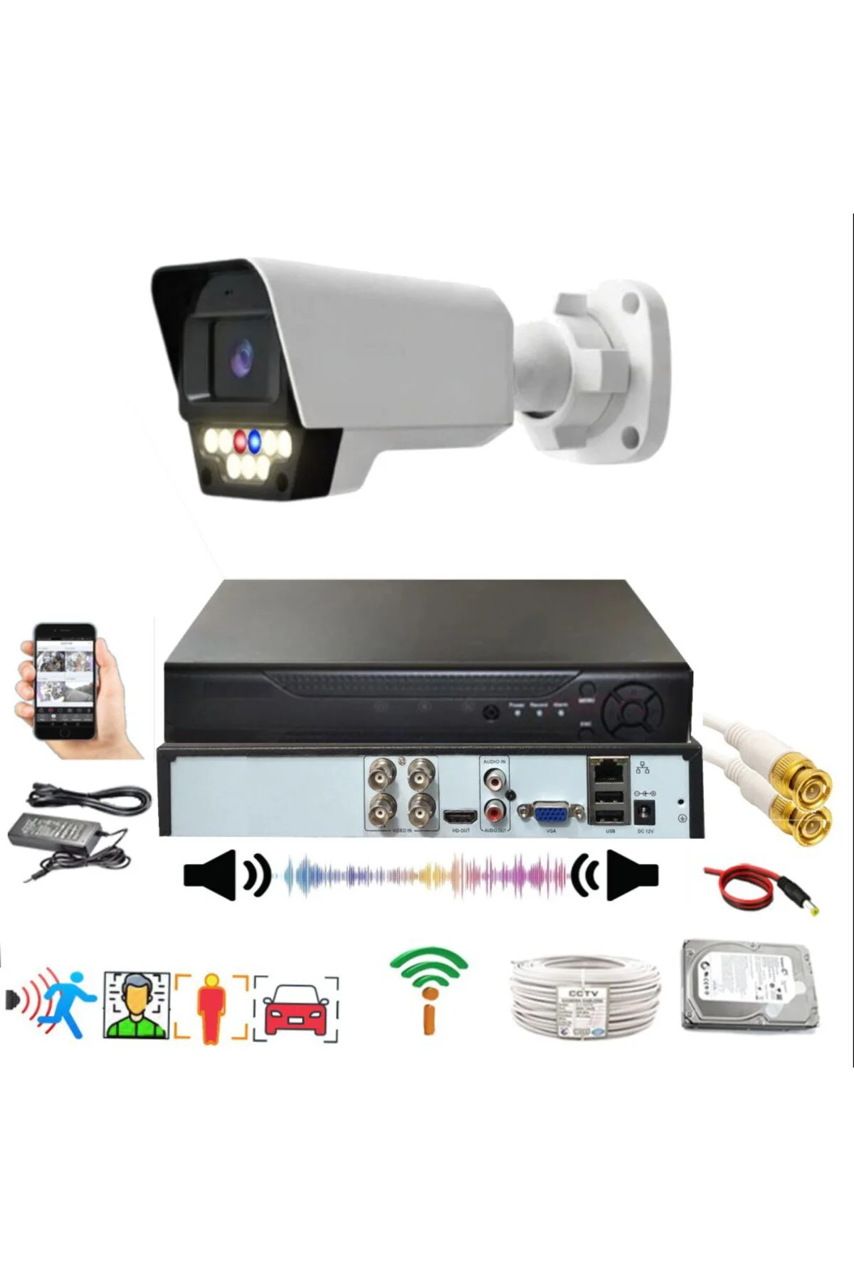 1 li Sesli Araç İnsan Yüz ve Hareket Algılayan 5 MP Lens 9 Warm L 1 li Sesli Araç İnsan Yüz ve Hareket Algılayan 5 MP Lens 9 Warm L