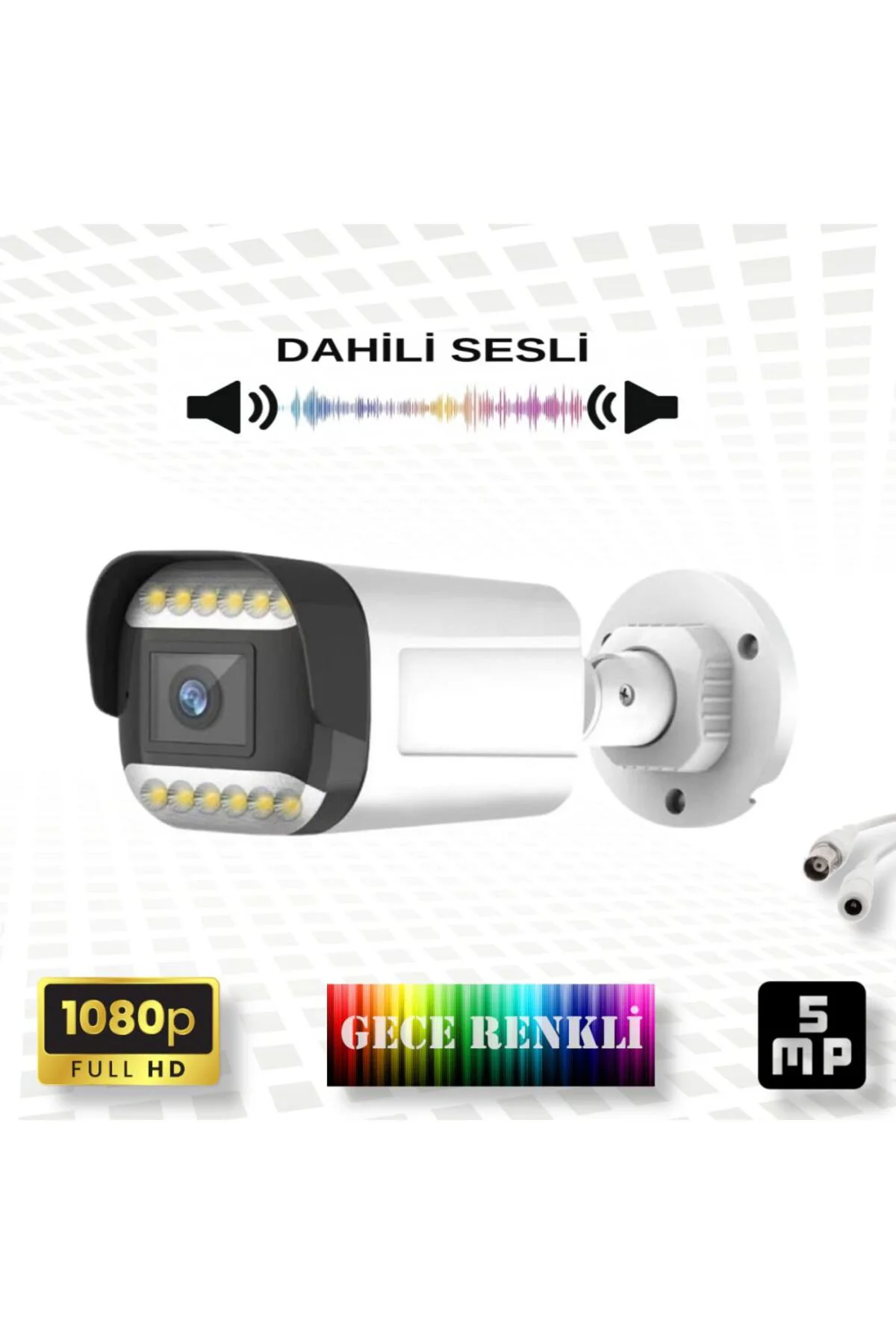 1 li Sesli Araç İnsan Yüz ve Hareket Algılayan 5 MP Lens 12 Warm 