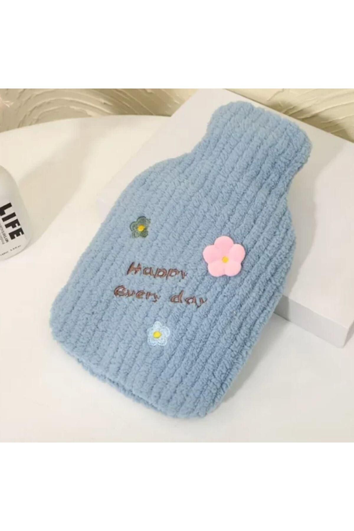 Ok Aksesuar 1 Litre El Geçirmeli Örgülü Sicak Su Torbasi Happy (5060)