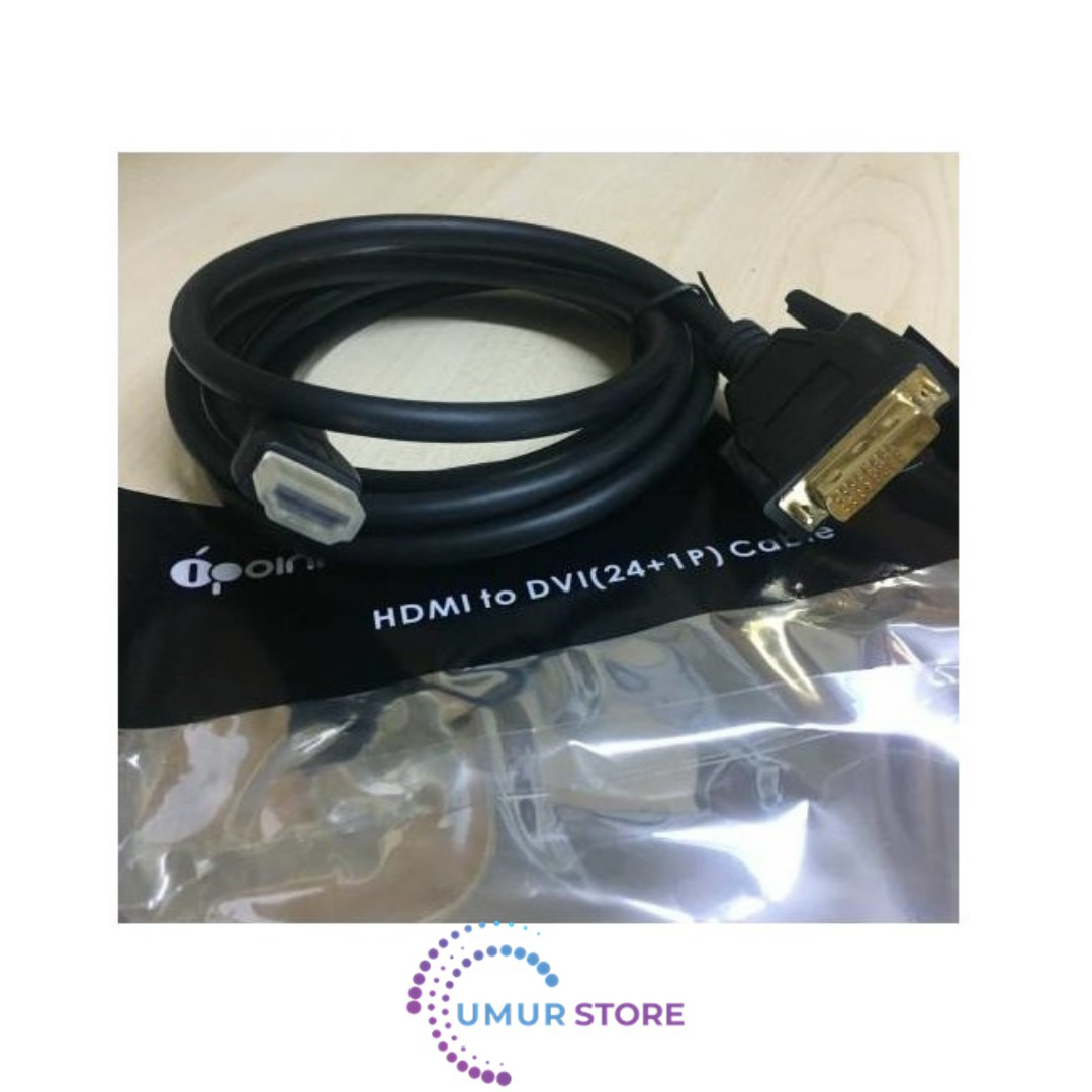 1 Metre HDMI To DVI Kablo HDMI To DVI Kablo 24+1