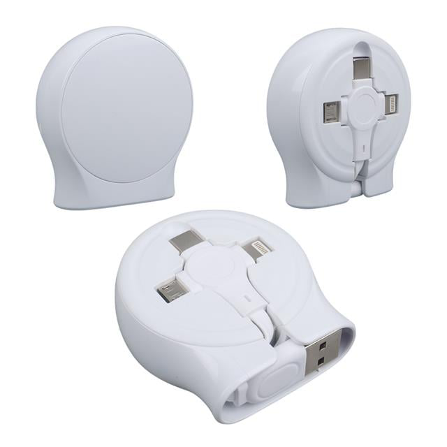 1 Metre Makaralı 3In1 Şarj Kablosu (Lightning - TYPE-C - Micro US