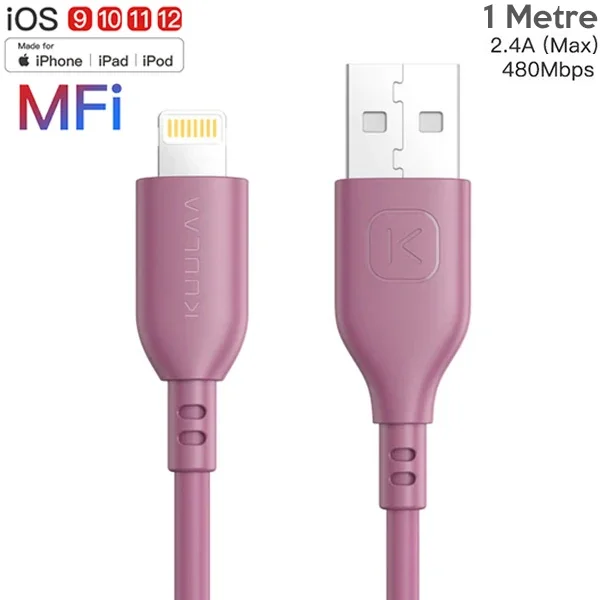 1 Metre MFi Sertifikalı iPhone Lightning USB Şarj Kablosu 2.4A - Hızlı ve Dayanıklı