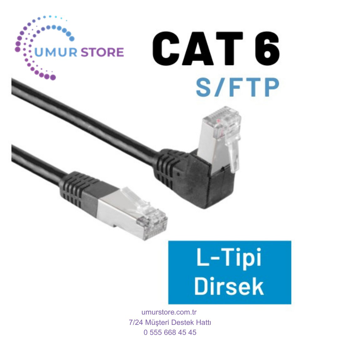Herz 1 Mt Cat6 S/Ftp Dirsek Kablo