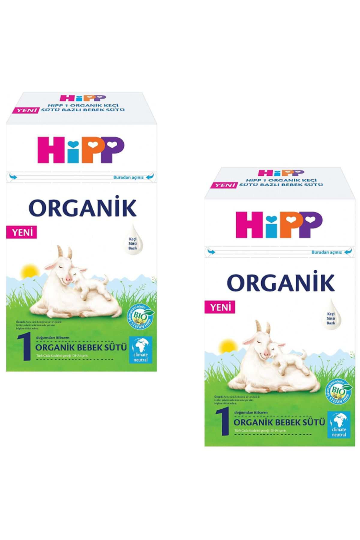 Hipp 1 Organik Keçi Sütü Bazli Bebek Sütü 400 Gr 2 Adet