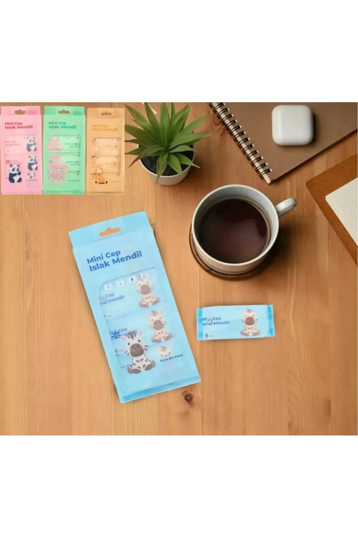 1 Paket Içinde 8’li Mini Cep Mendili | Kompakt Tek Kullanımlık Is