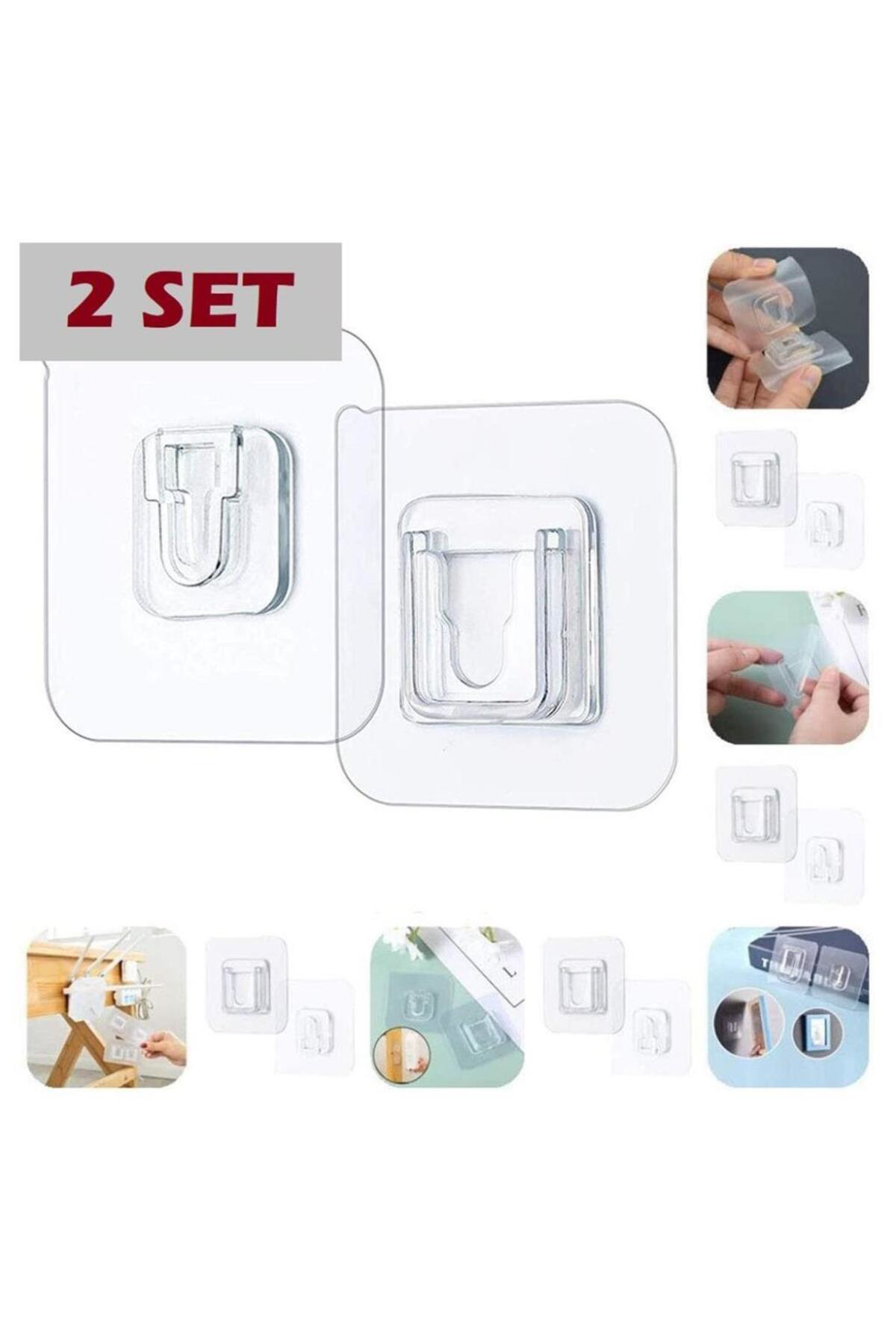 1 Set Geçmeli Klips Eşya Sabitleme Askısı Tablo Ayna Resim Sabitl