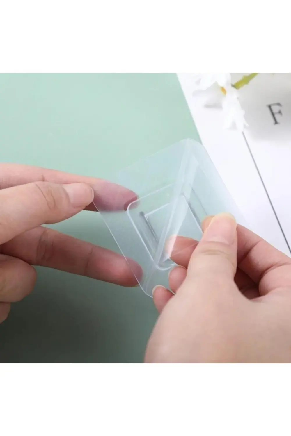 1 Set Geçmeli Klips Eşya Sabitleme Askısı Tablo Ayna Resim Sabitl