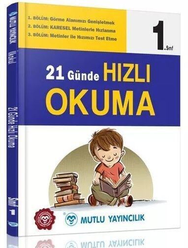 Mutlu Yayıncılık 1. Sınıf 21 Günde Hızlı Okuma Mutlu Yayınları