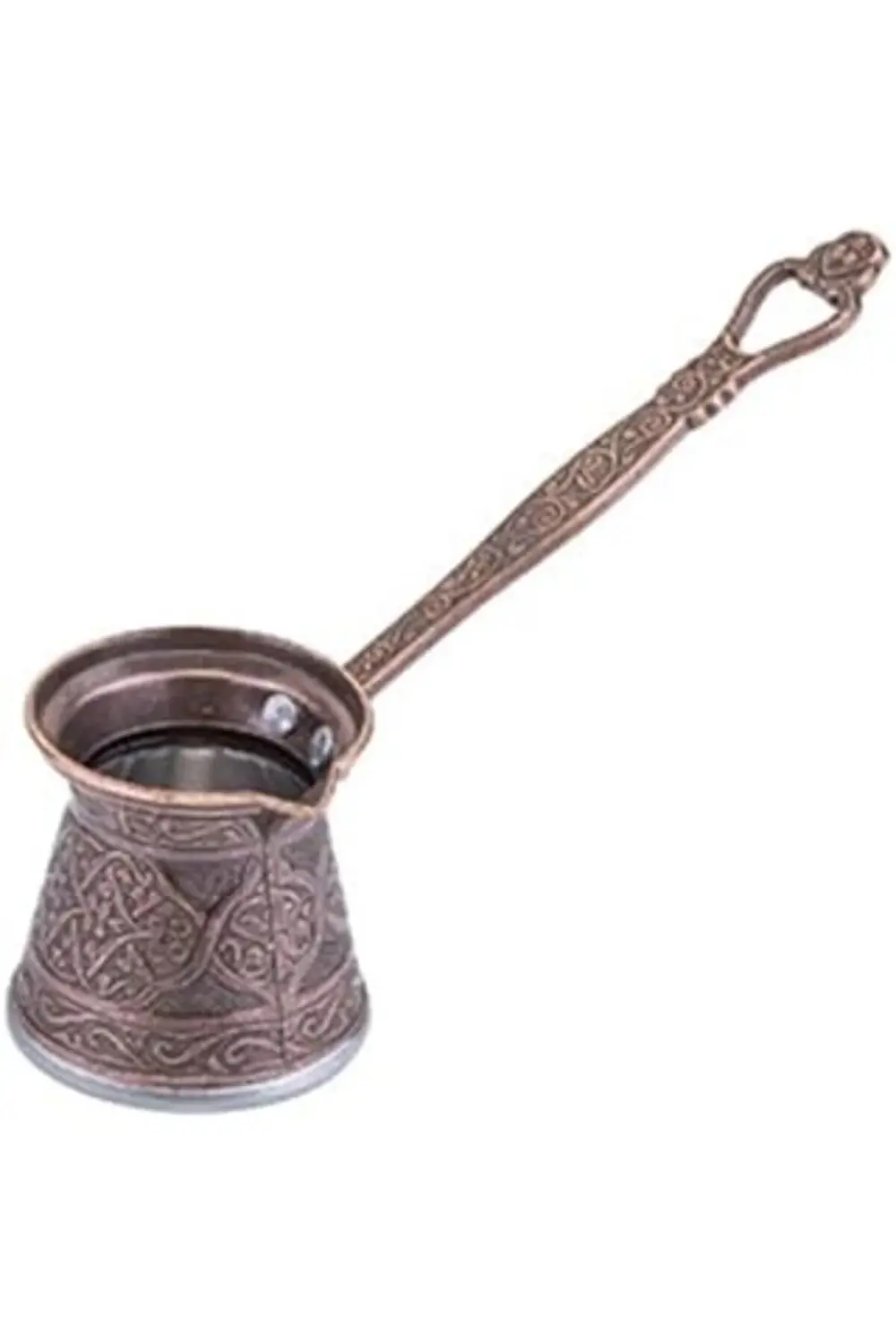 1 Zamak Döküm Kahve Cezvesi 1-2 Kişilik Bakır Rengi