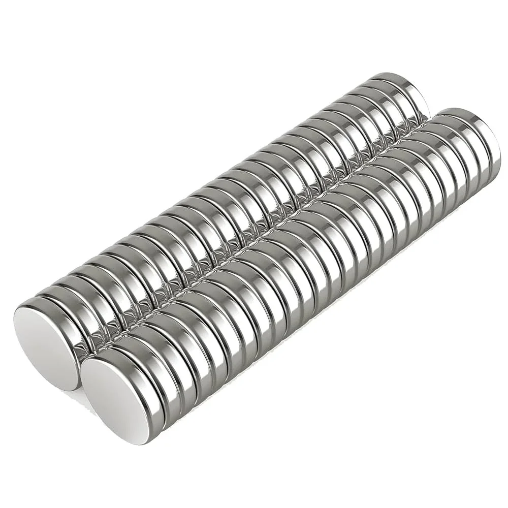 10 Adet 10x2mm Yuvarlak Neodyum Mıknatıs Güçlü Magnet Nikel Kaplamalı