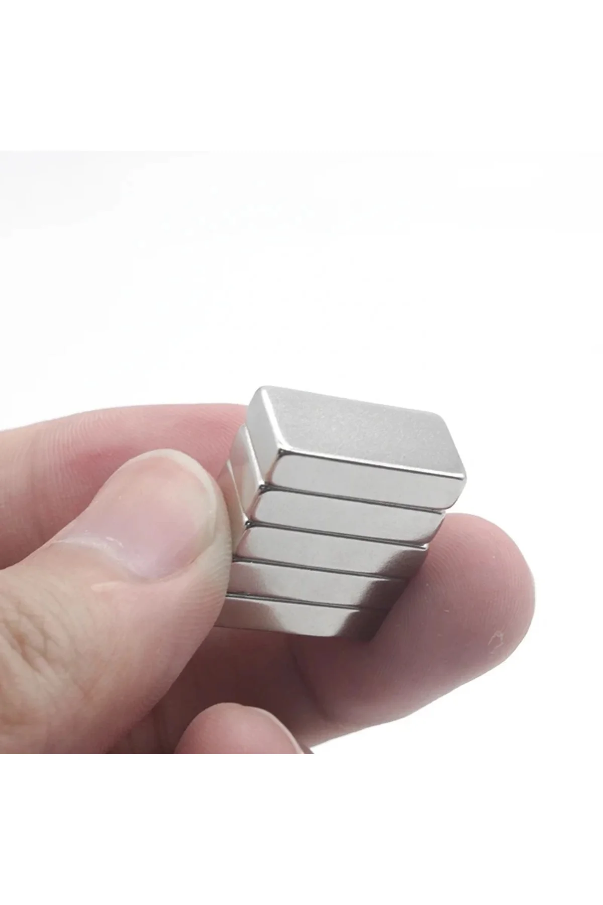 10 Adet 20x10x5 mm Neodyum Magnet N35 Güçlü Mıknatıs Köşeli ve Da