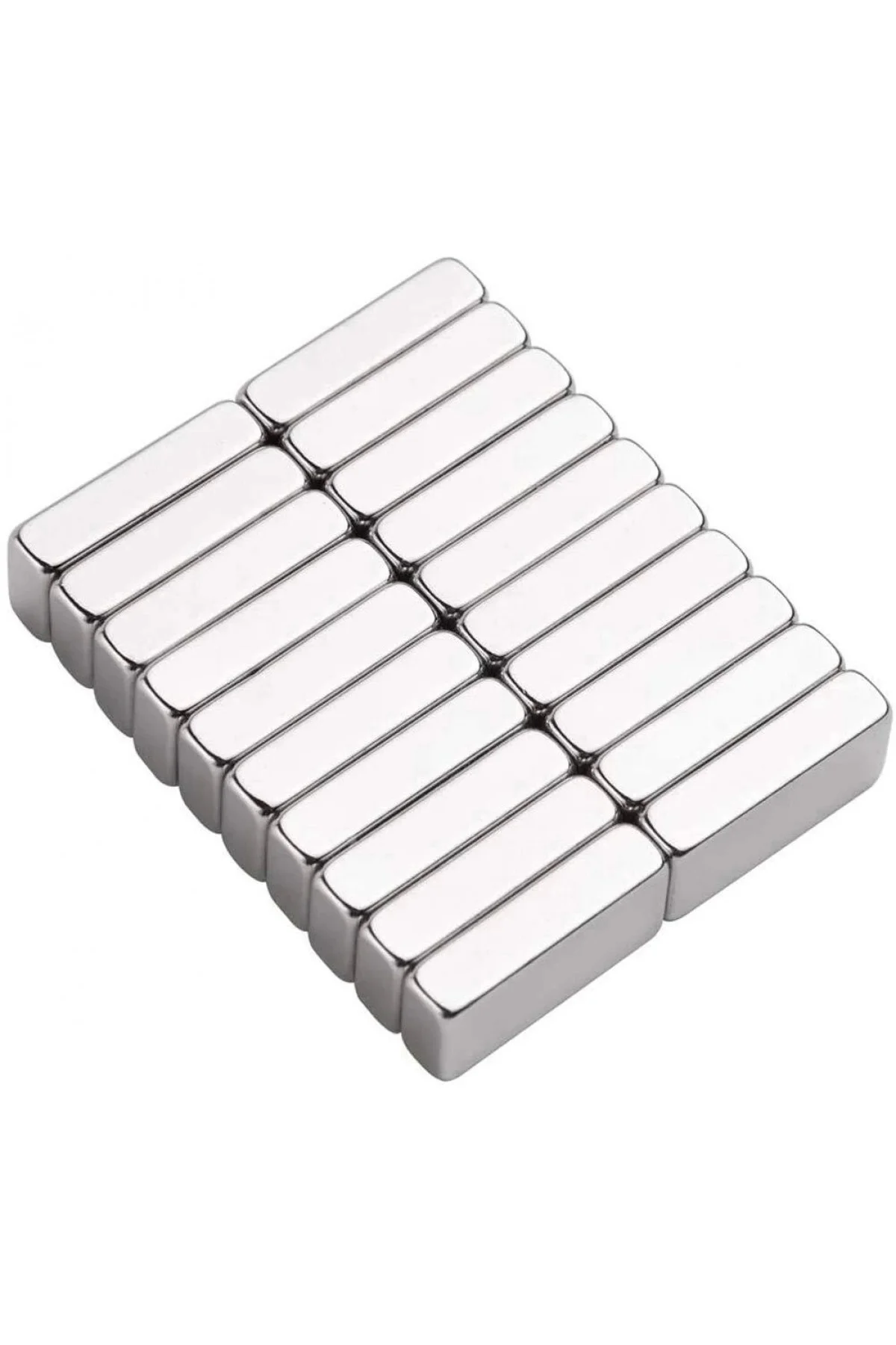 10 Adet 20x10x5 mm Neodyum Magnet N35 Güçlü Mıknatıs Köşeli ve Da