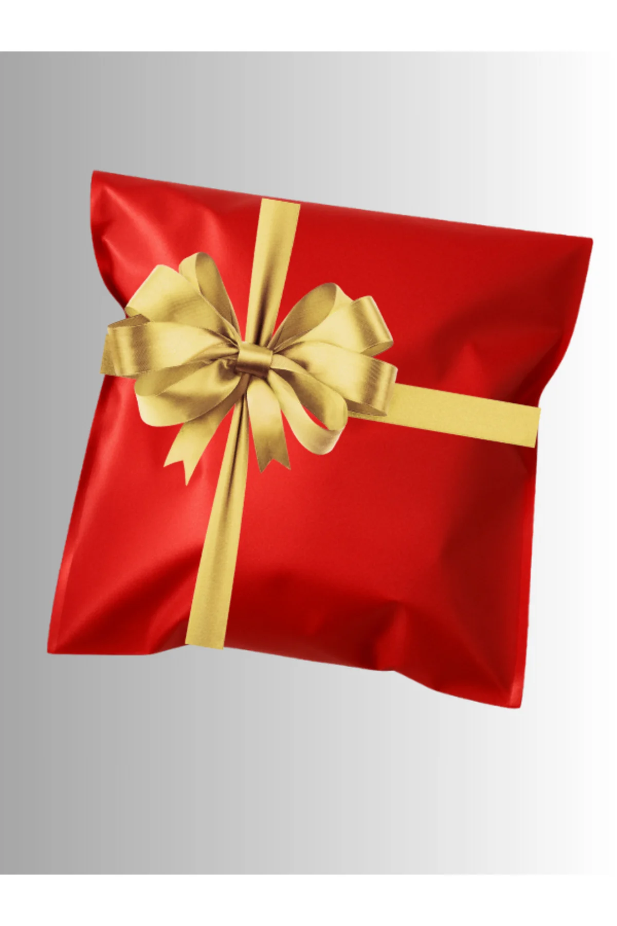 10 Adet 20x25 Kırmızı Yapışkanlı Metalize Hediye Poşeti Metalik K