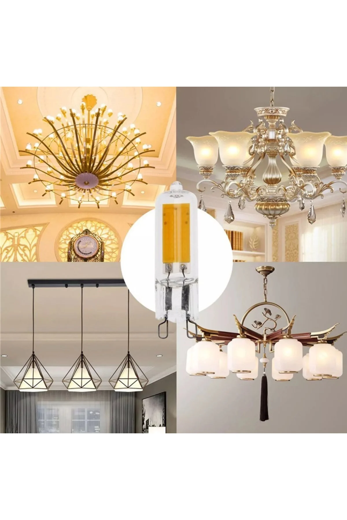 10 Adet 220 Volt 5 Watt G9 Led Ampul Ct-4221 Günışığı - Görsel 4