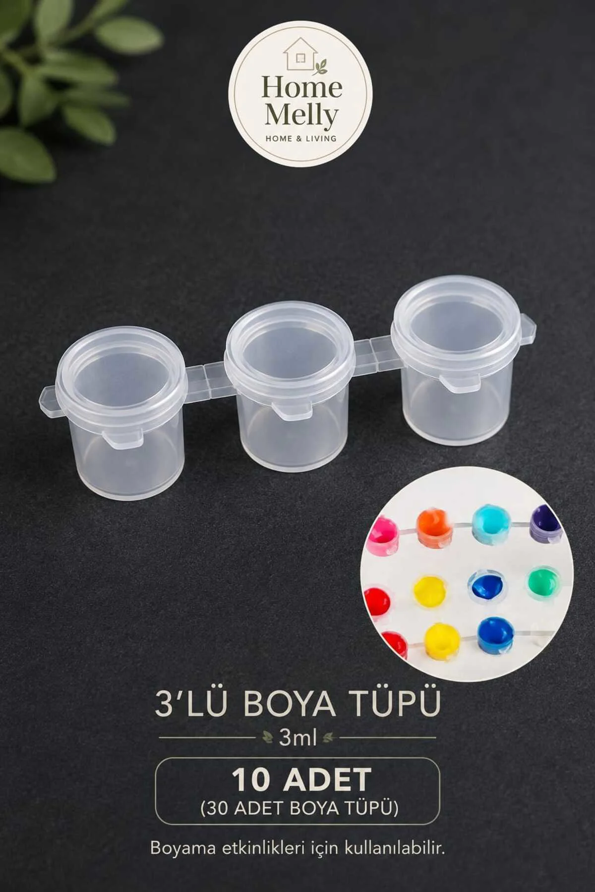 10 Adet 3'lü Boş Boya Tüpü 3ml Kapaklı Boş Boya Kutusu Fiyatı, Yorumları ve Özellikleri