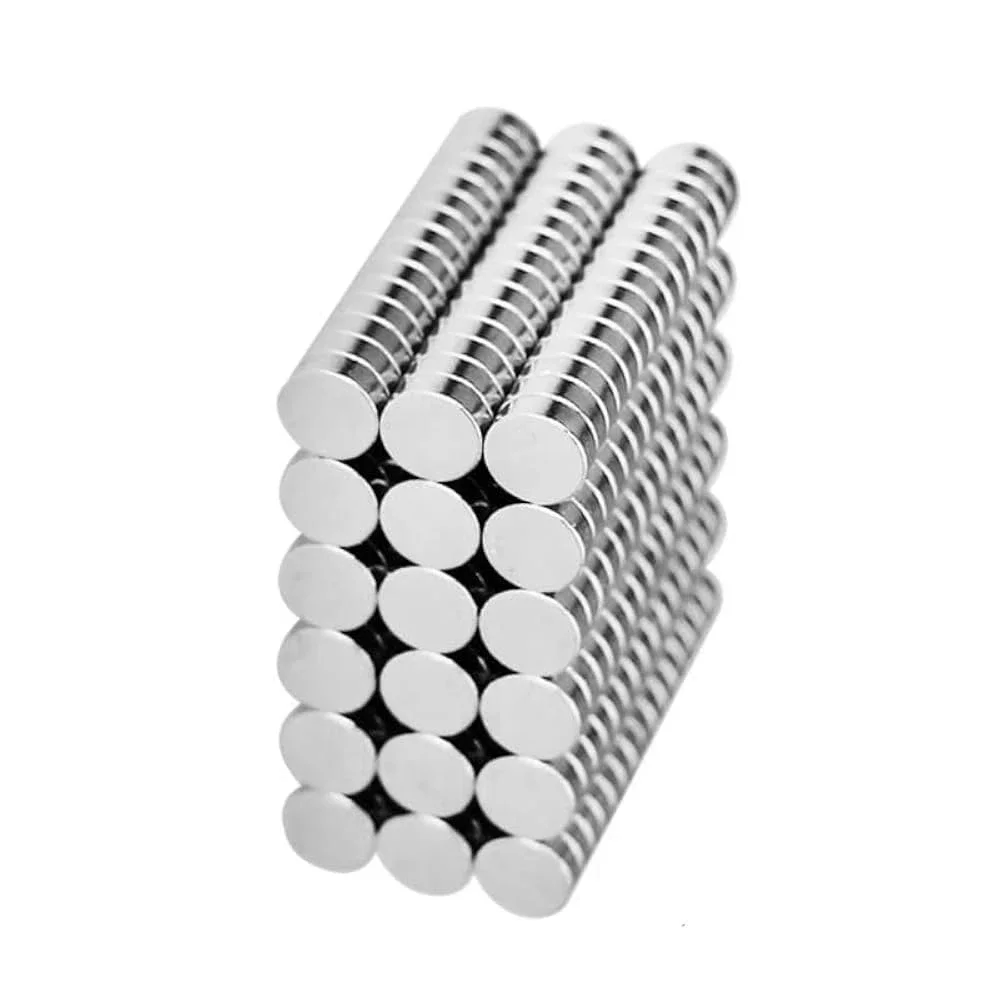 10 Adet 8x3mm Yuvarlak Neodyum Mıknatıs Güçlü Nikel Kaplamalı Kaliteli Dayanıklı Magnet