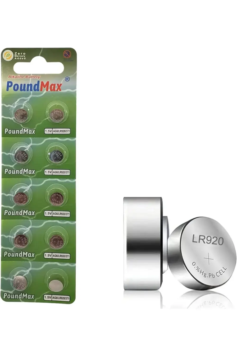 10 adet AG6 (370,371,LR921,LR69,SR920W) 1.5V Alkalin Düğme Pil 39